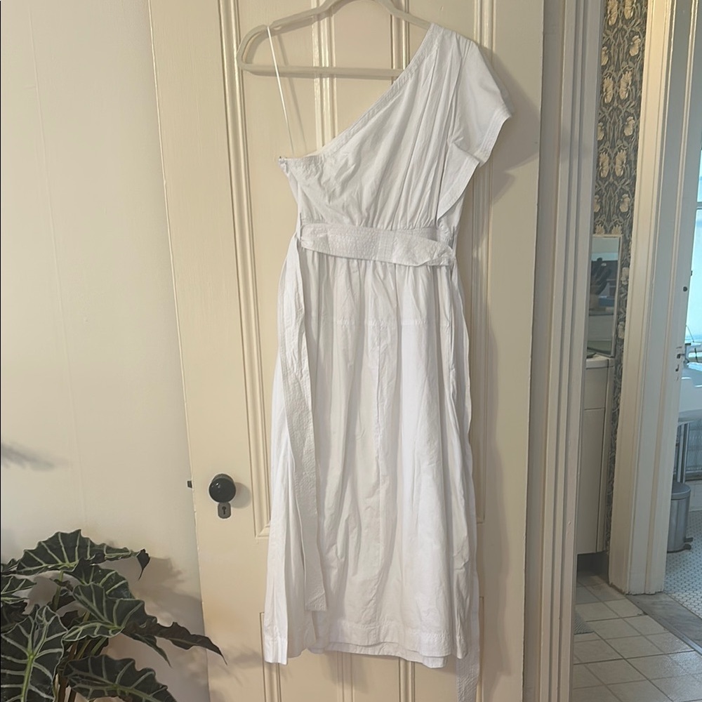 Madewell Ruffled One-Shoulder Midi Dress - Picture 5 of 10